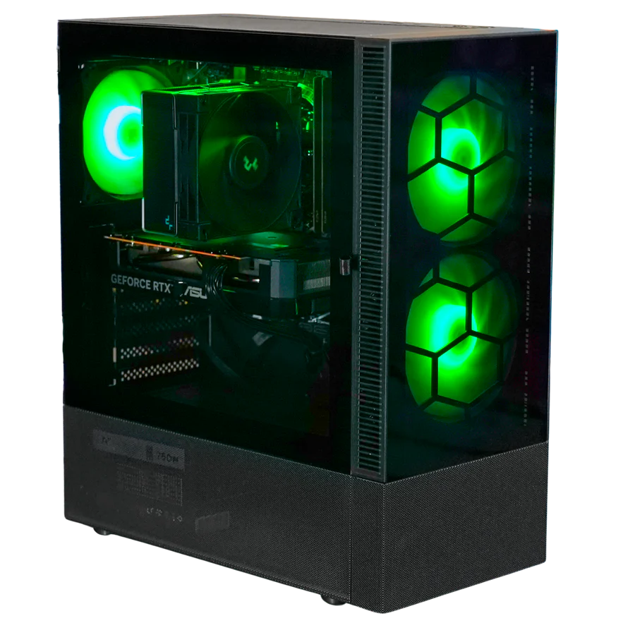 Geekd Galaxy gaming computer med RTX 5060, Intel Core i5-14600KF, 16GB DDR5 RAM og 1TB NVMe SSD – stærk gamer PC til 1080p og 1440p gaming
