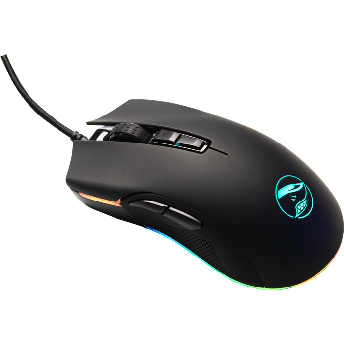 Shark Velocity M70 gaming mus med 12000 DPI, Pixart PMW3360 sensor og RGB lys – præcis gaming mus til FPS og e-sport