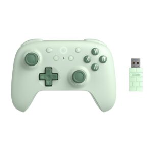 Grøn 8BitDo Ultimate 2C-controller til PC med 2,4 GHz-modtager