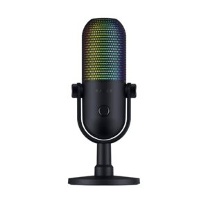 Razer Seiren V3 Chroma USB-mikrofon på bordstander