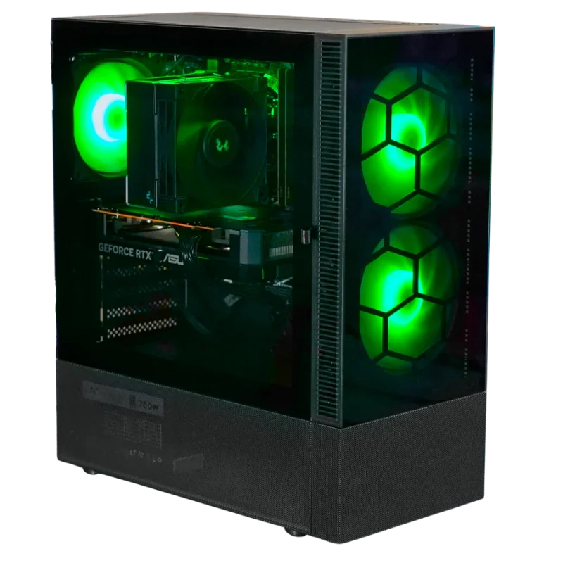 Geekd Galaxy gaming computer med RTX 5060, Intel Core i5-14600KF, 16GB DDR5 RAM og 1TB NVMe SSD – stærk gamer PC til 1080p og 1440p gaming