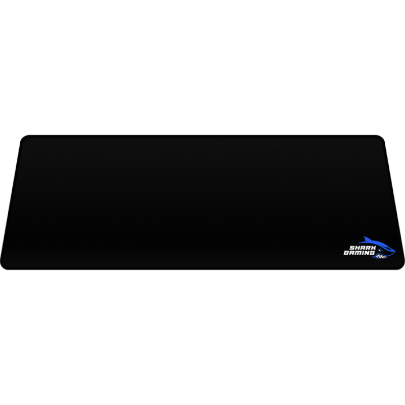 SharkGaming XL musemåtte 900x400mm med control stofoverflade, skridsikker gummibund og stitched edges – stor gaming musemåtte